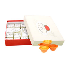 Kaju Katli with Diya